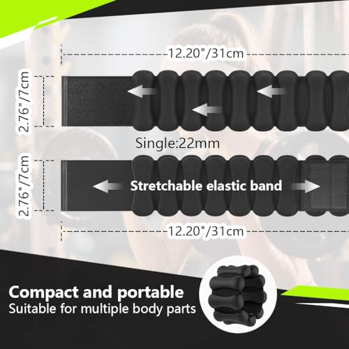 Adjustable Wrist and Ankle Weights Set (2lb Total, 1lb Each) - Premium Silicone Weighted Bangles for Women & Men - Stylish Arm Weights for Yoga, Pilates, Walking, Running, Fitness, Aerobics (Black/Purple)