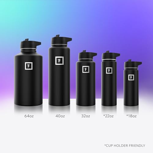 IRON °FLASK Camping & Hiking Hydration Flask with Straw, Wide Mouth Insulated Stainless Steel Sports Water Bottle - 18 oz Bubble Gum | Insulated Stainless Steel Sports Water Bottle with Leakproof Straw Lid - BPA Free, Cold 24 Hrs, Sweat Free (Bubble Gum)