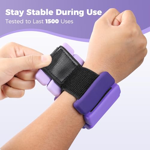 Sportneer Wrist & Ankle Weights for Women & Men Set of 2 (1LB/2LB Each) - Soft Silicone Arm & Leg Weights for Pilates, Yoga, Walking, Barre, Home Workout, Water Aerobics - color: Halo Violet, size: 2 Lb Pair (1 Lb Each)