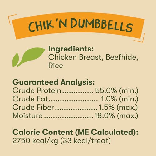 Pet 'n Shape Chik 'N Rice Dumbbells - All Natural Dog Treats, Chicken, 32 oz - size: 2 Pound (Pack of 1)