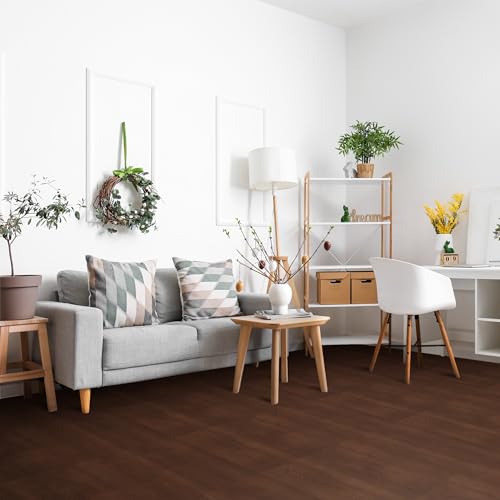 Sorbus 96 Sq. Ft. Wood Grain Floor Tiles Foam Mat EVA Interlocking Mats Tile 3/8-Inch Thick Flooring Wood Puzzle Exercise Mats w/Borders - Home Playroom Basement, Apartment, Trade Show, Baby, Dance - color: Mahogany, size: 24 Pack