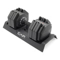 CAP ADJUSTABELL Adjustable Dumbbell Set, Premium Quick Select Adjustable Weights for Strength Training, Singles & Pairs, 12.5 LB, 25 LB & 55 LB, Round & Hex Dumbbells, Multiple Grip Handle Options - size: 55 lb - Black Handle, style: Single