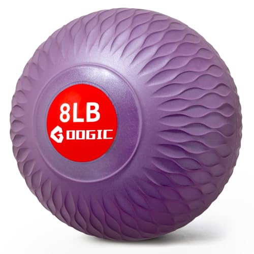 Slam Ball Medicine Ball Weighted Balls for Exercise and Workout, Strength, Cardio, Cross-Training and Core Workouts - color: Purple, size: 8 LB