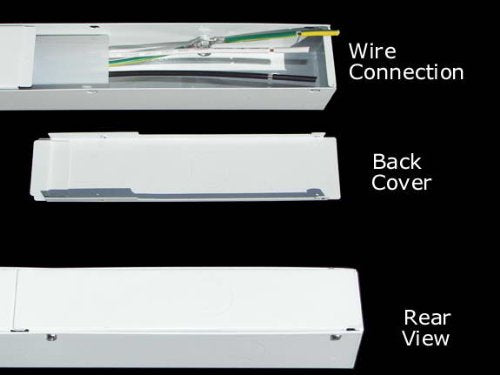 10” Hardwired Power Strip (NO Power Cord), 3 Vertical Outlets (NOT Tamper Resistant), with Ears (with mounting tabs on Both Ends), 15A (NOT a 20 Amp Unit), White