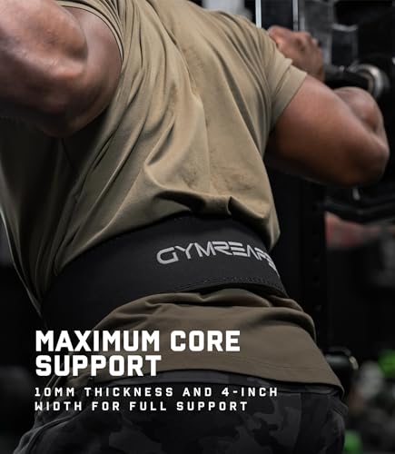 Gymreapers 10MM Lever Weightlifting Belt Leather Adjustable Heavy Duty Buckle Belt, IPF Approved for Powerlifting, Weightlifting, and Strength Training - color: Black, size: Large (34-41")