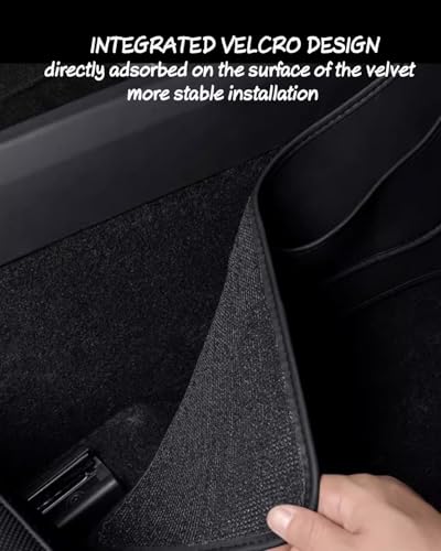 Center Console Side Anti-Kick Mats,Model Y Dust Resistant Protector Cover Leather Fabric Anti Kick Pad Compatible with Tesla Model Y 2021-2024 (for model y 2021-2024)