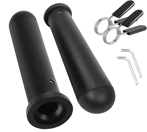 Barbell Adapter Sleeve 1" to 2" Olympic Weight Plate Converter | 8 Inch nylon barbell adapter sleeves 2 pack with lock bolt & clamps for standard bar home gym machines