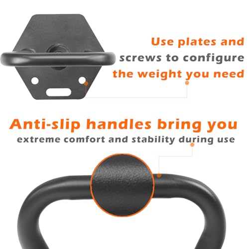 Adjustable Kettlebell Handle Hex Exercise Fitness Kettlebell Grip Training & Weightlifting Equipment for Men Women Strength, Conditioning & Cross-Training