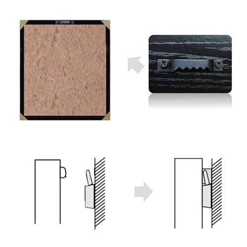 30 Pack Large Heavy and 30 Pack Small Sawtooth Picture Hangers Steel Picture Hangers with Screws Picture Hang Solutions, for Hanging Clock Paintings Artwork Picture Frame Hook Photos (Black) - color: Mix Black -60 Pack