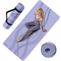 Yoga Mat High Density Exercise Mat, 76"x32"x0.27"Thick Wide & Large Yoga Mat for Women Men, Professional POE Workout Mat for Yoga, Pilates, Fitness & Stretching - color: Lavender Purple