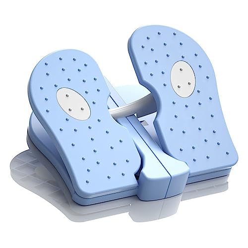 Kavolet Compact Foot Stepper Machine, Quiet Folding Leg Workout Trainer, Anti Slip Mini Stepper Trainer, Reinforced Nylon Material, Lightweight Office Home Exercise Equipment, Convex - color: Light Blue