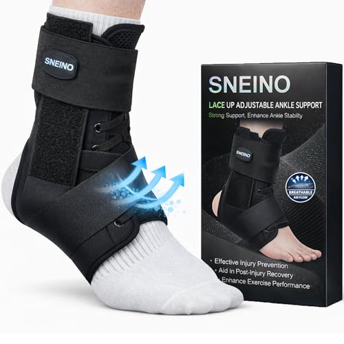 Lace up Ankle Brace for Women & Men - Ankle Support Brace for Sprained Ankle, Ankle Stabilizer for Achilles,Tendon,Sprain,Injury Recovery, Sports, Running, Basketball, (X-Large) - size: X-Large