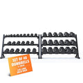 Rubber Hex Dumbbell Set with Rack, 8/10/12/15/20 Pair (450/550/780/1200/1550/2100 lbs total) Weight Rack with Dumbbells for Home Gym & Strength Training - color: (5-100 LB) 2100 LBS Dumbbells with Rack