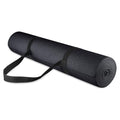 Fitvids All Purpose 1/4-Inch High Density Anti-Tear Exercise Yoga Mat with Carrying Strap, Multiple Colors - color: Black