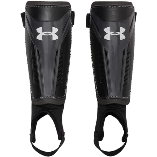 Under Armour Youth Soccer Shin Guards Challenge Shin - color: Black/Castle Rock, size: YSM