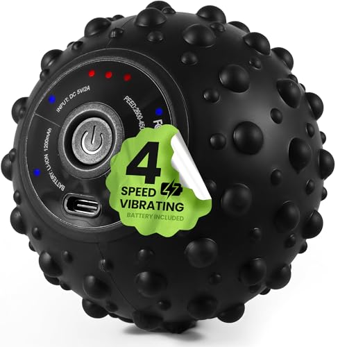 Vibrating Massage Ball, 4-Speed Vibration for Lymphatic Drainage