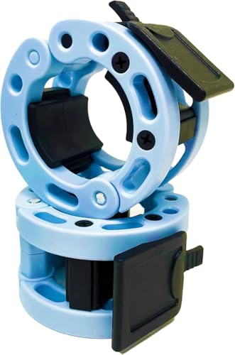 Clout Fitness Olympic Barbell Clamps Collars Quick Release Pair of Locking Weight Clips Fit 2 Inch Barbell for Weightlifting - color: Artic, style: Classic Quick Release