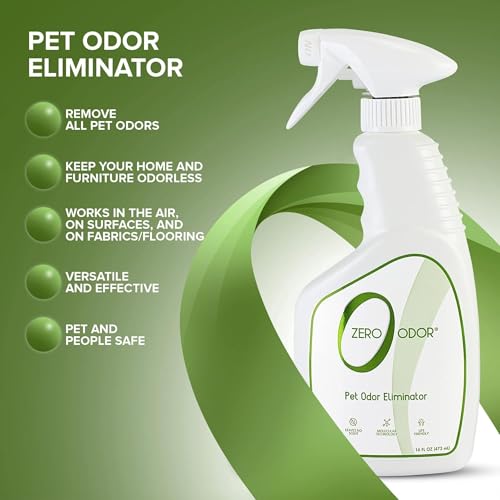 Zero Odor Pet Odor Eliminator, Air and Surface Odor Remover for Carpet, Furniture, and Pet Beds, Trigger Spray, 16 fl oz - size: 16 Fl Oz (Pack of 1)