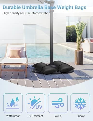 2 Packs Umbrella Base Weights Sandbags, Outdoor Sand Bags for Weight, Weatherproof Heavy Duty Weight Sandbag for Garden Furniture Umbrella Stand Cantilevers Poolside Accessories - size: 2 Pack