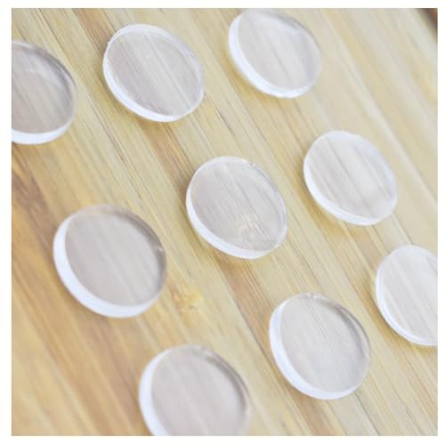 Extremely Soft Clear Glass Table Top Anti Slip Bumper Pads Non-Adhesive Rubber Spacers Dots,3mm Thickness. 20Count