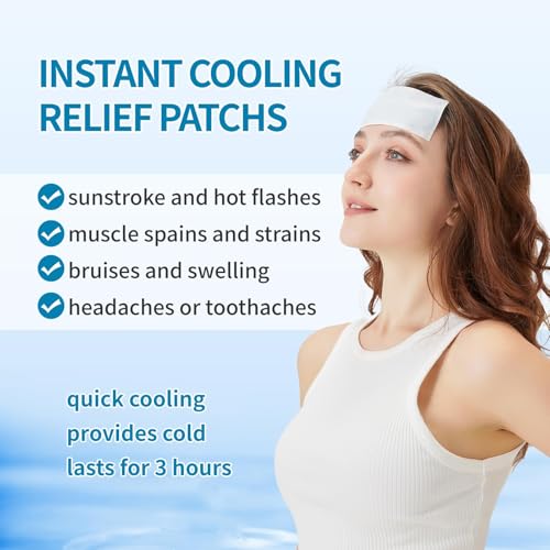 50 Pack Instant Cooling Ice Packs for Outdoor Activities Summer Heat Relief - Large Disposable Cooling Patches for Neck Body, Camping Hiking Sports, Instant Temperature Drop - size: 50 Packs