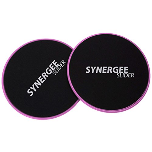 Synergee Core Sliders – Dual Sided Ab Exercise Equipment - color: Power Pink