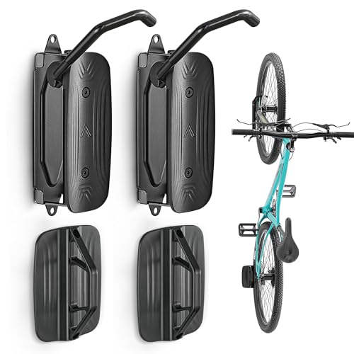 monTEK Swivel Bike Wall Mount, Bike Hangers for Garage, Space-Saving Vertical Bike Rack, Sturdy Bike Storage Rack Holds Up to 66lbs, Easy to Install, 2 Pack - size: 2 PACK