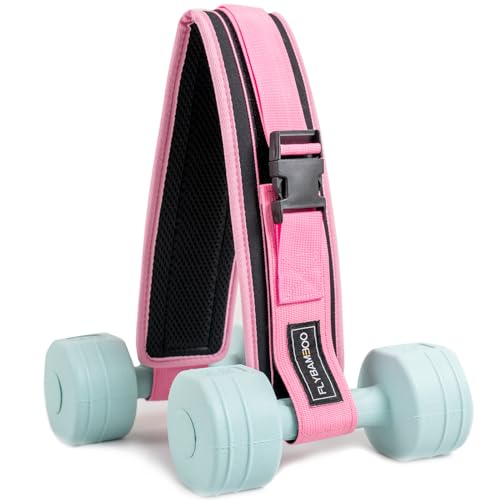 Hip Thrust Belt for Dumbbells,Booty Belt for Hip Thrust Slip-Resistant Padding - color: Pink