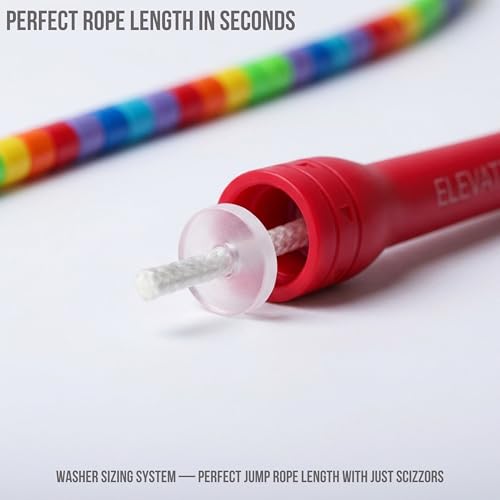 Pro-Grade Beaded Jump Rope for Beginners - color: Rainbow
