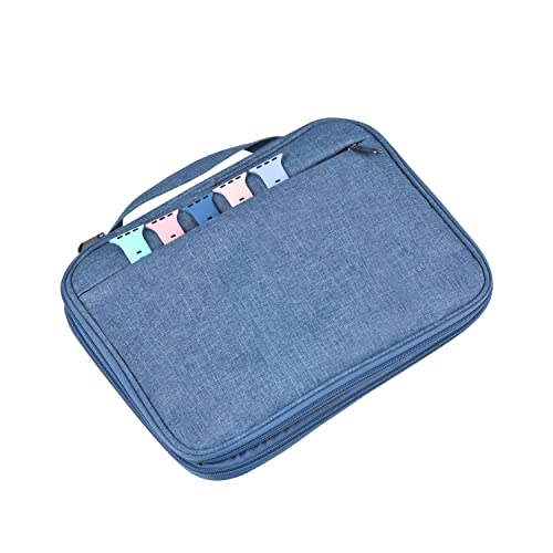 Watch Band Storage Case Watch Band Organizer Bag Watch Band Case and Storage Holder Watch Bands Holder Carrying Case Compatible with 35 Watch Straps and Accessories - color: Blue