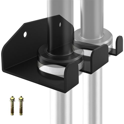 Heavy Duty Olympic Barbell Hanger,Vertical Barbell Mount Rack,Black Powder Coated Garage Gym Bar Wall Rack Space Saving Bar Holder Suitable for for Home, Commercial, Garage Gym