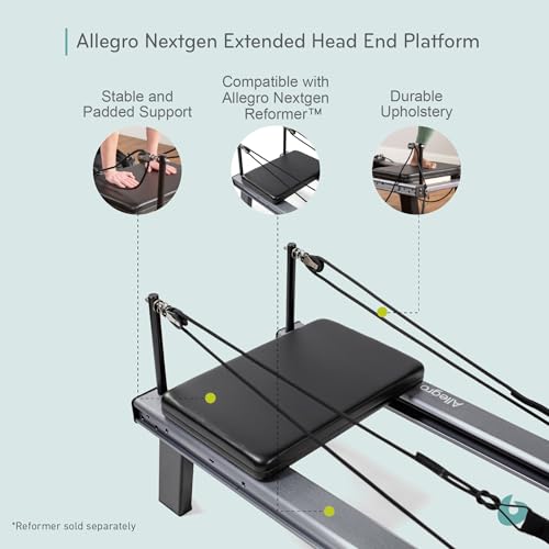 Balanced Body Allegro Nextgen Extended Head End Platform, Pilates Machine Accessory for Stretching