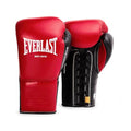 Everlast Powerlock OG Pro Training Boxing Gloves | Lace Up - color: Red/Black, size: 16oz