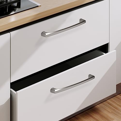 COTYKILEY 10 Pack 12.6 Inch(320mm) Brushed Satin Nickel Kitchen Cabinet Handles Silver Cabinet Pulls Cabinet Door Handles Kitchen Cabinet Hardware Cupboard Drawer Pulls Dresser Handles - color: Brushed Satin Nickel, size: 12.6" Hole Center（320MM）