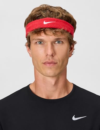 Nike Unisex Adult Swoosh Classic Headband - color: University red/white