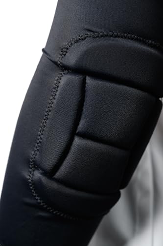 Tandem Sport Padded Arm Sleeves - Compression Sleeves with Built-In Elbow Padding to Reduce Injury & Stress - color: Black, size: Large-X-Large
