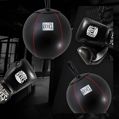CLETO REYES Spheric Double End Punching Bag for Boxing Workout Practice Gym Training Equipment, MMA, Kickboxing, Muay Thai, Black