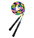 Beaded Jump Rope 1 Pack/2 Pack, ACEONE Segmented Skipping Rope for Kids Adults, Adjustable Tangle-Free Toddler Jumping Rope for Fitness Exercise Training - color: Rainbow Black