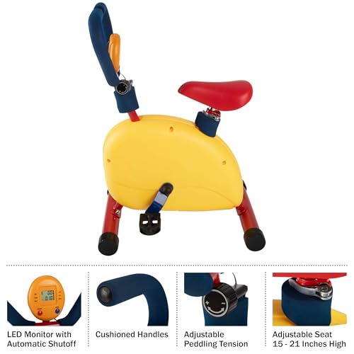 Hey! Play! Kids Exercise Equipment Collection: Strength Training, Cardio, Endurance, and Active Play Essentials - Kids Exercise Bike - style: Kids Exercise Bike