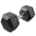 Philosophy Gym Rubber Coated Hex Dumbbell Hand Weights - style: 45 lb - Single