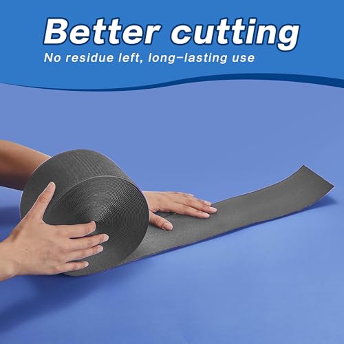 42 ft Gymnastics Mat Hook for Carpet Bonded Foam, 4" Wide Hook Mat Fastener for Tumbling, Fastener Nylon Hook Mats for Cheerlead Gym Floor, Black