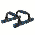 Holiday Gift Home Workout Equipment Push Up Bars - Universal Blue/Red/Green Pushup Rod with Cushioned Foam Grip & Non-slip Design - color: Blue black