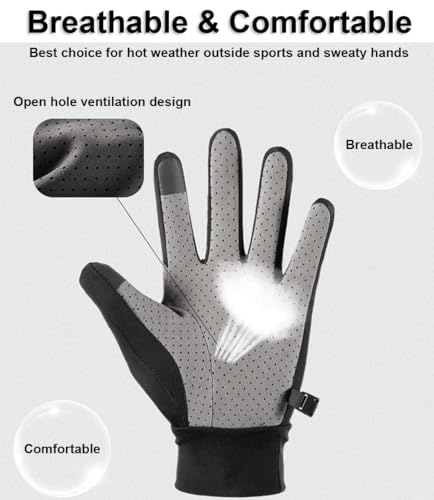 SUJAYU Full Finger UV Protection Gloves - Women & Men, Thin Fishing, Hiking, Cycling, Driving, Gym Gloves - color: White, size: Medium