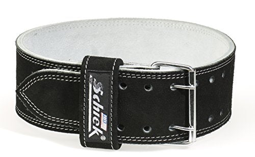 Schiek Sports Leather 6010 Competition Power Lifting Belt - 9 mm Suede Leather Gym Belt - Weightlifting Belt - size: Small