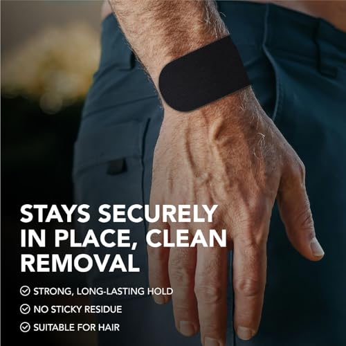 Deluxe Multipurpose Band, Quick Application, Removes Easily, Secure, Invisible Grip, Versatile Adhesive for Everyday (Black) (30-Piece) - size: 30-Piece