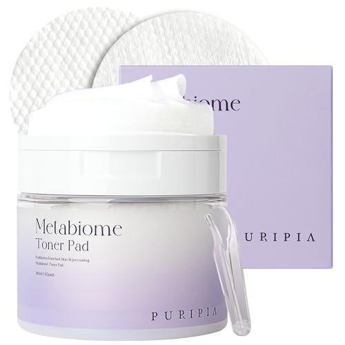Metabiome Korean Toner Pads for Clear face Skin Care Soothing exfoliating Cotton Tea Tree Toning pad Sheet mask Blemish brightening Dry Facial Vitamin c Collagen