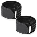 Elastic Ankle Straps Cycling Pant Leg Straps Adjustable Safety Band Boot Blousers for Climbing Fishing Outdoor Sport - color: Black