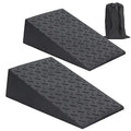 Squat Wedge for Easier Squats: 2-Pack Non-Slip Blocks with Guides | Improve Knees Ankles Mobility for Split Squats Weightlifting Deadlift Fitness Enthusiasts Home Exercisers Daily Workout