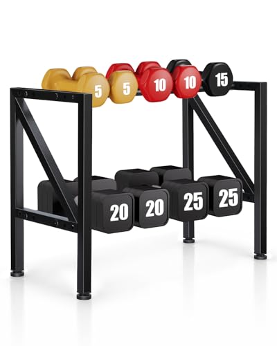FHXZH Dumbbell Rack Stand Only - Adjustable Weight Rack for Home Gym, Heavy-Duty Weight Stand for Dumbbells Kettlebells - color: Black-Small