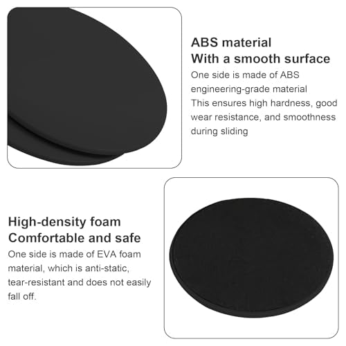 17.5cm/6.89In Round Core Sliders for Working Out,Set of 4 Exercise Core Pilates Sliders,Floor Foot Slider for Exercise 2 Color - color: green+black